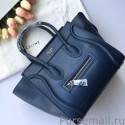 Celine Mini Luggage Bag In Navy Blue Calfskin MG00378