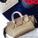 Celine Small Tie Tote Bag In Khaki Grained leather MG01162