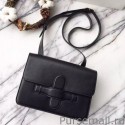 Celine Symmetrical Bag In Black Natural Calfskin MG00456