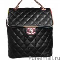 Chanel Urban Spirit Quilted Lambskin Large Backpack Black MG02081