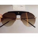 Fake Dior evolution Aviator Sunglasses Black / Gold Tone Lens Brown Sunglasses MG03629