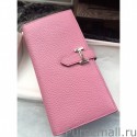 Fake Hermes Bearn Wallet In Pink Leather MG02953