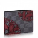 Fake Louis Vuitton Slender Wallet Damier Graphite Rope N41678 MG01407