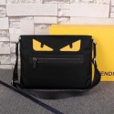 Fendi Bag Bugs Messenger Bag Nylon Fabric FD95392 Black MG03984
