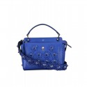 Fendi leather handbag with flower Blue MG01443