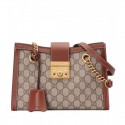 Gucci Padlock Supreme shoulder bag 498156 Coffee MG02869