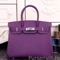 Hermes Birkin 30cm 35cm Bag In Purple Epsom Leather MG04345