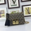 High Imitation Gucci Padlock Small GG Supreme Shoulder Bag 409487 Coffee MG01517