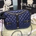 Imitation 1:1 Chanel Tweed Small Girl Chanel Clutch Bag A91386 Blue MG00998