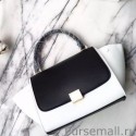 Imitation Celine Bicolor Trapeze Bag In White/Black Calfskin MG00226