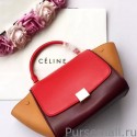 Imitation Celine Multicolour Trapeze Bag In Red Calfskin MG02873