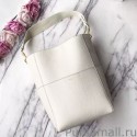 Imitation Celine Sangle Seau Bag In White Grained Leather MG00663