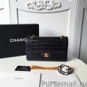 Imitation Chanel Crocodile Pattern Classic 2.55 Reissue Flap Bag A1112 Golden MG01034
