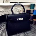 Imitation Fashion Hermes Kelly 20cm Bag In Black Epsom Leather MG00065