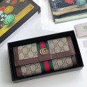 Imitation Gucci Ophidia GG Continental Wallet 523153 Brown MG01122
