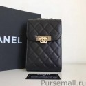 Luxury Chanel Phone bag Caviar leather A79302 Black MG00444