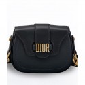 Replica Dior Medium D-fence Leather Saddle Bag M6501 Black MG02608