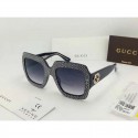 Replica Gucci Oversize square-frame rhinestone GG0048 Sunglasses black MG00515