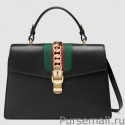 Replica Gucci Sylvie Leather Top Handle Bags 431665 CVL1G 1060 MG03779