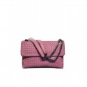 Top Bottega Veneta Baby Olimpia Bag In New Light Crey Intercciato Nappa Pink MG00051
