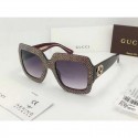 Top Gucci Oversize square-frame rhinestone GG0048 Sunglasses Brown Sunglasses MG04348