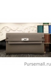 Best Hermes Kelly Longue Wallet In Etoupe Epsom Leather MG00421