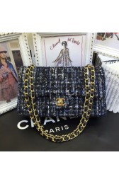 Best Knockoff Chanel Flap Bag A1112 Wool Mixed Blue MG00906