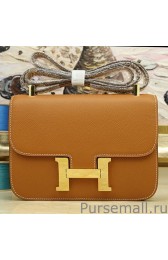 Best Quality Fake Hermes Constance Bag In Brown Epsom Leather MG02468