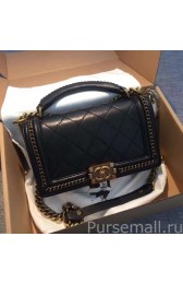 Boy Chanel Chain Handle Flap Bag A94804 black MG04141