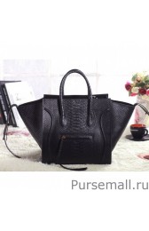 Celine Medium Phantom Bag In Black Python Leather MG03448