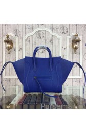 Celine Medium Phantom Bag In Blue Elephant Calfskin MG01490