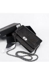 Chanel Boy Chevron Woc Wallet Black MG00418