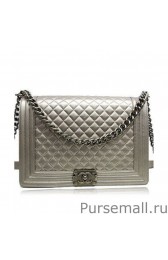 Chanel Boy Flap Bag A67086 Silver Gray MG00912