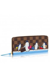 Copy Louis Vuitton Penguin Clemence Wallet Damier Ebene N64425 MG00582