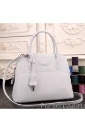 Designer Hermes Bolide Tote Bag In White Leather MG03791