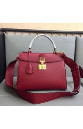Dior Dioraddict Handbag Smooth Calfskin Burgundy MG02231