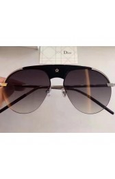 Dior evolution Aviator Sunglasses Black / Gold Tone Lens Gray MG04079