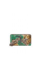 Gucci Bengal zip around wallet 452335 Green MG01456
