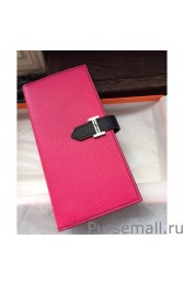Hermes Bicolor Bearn Wallet In Red Epsom Leather MG01643