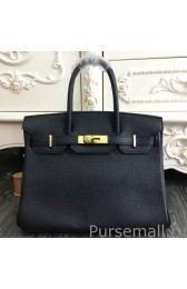 Hermes Birkin 30cm 35cm Bag In Black Clemence Leather MG00229