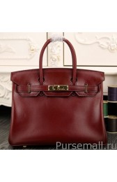 Hermes Birkin 30cm 35cm Bag In Bordeaux Box Calf Leather MG02878