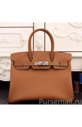Hermes Birkin 30cm 35cm Bag In Brown Epsom Leather MG01524