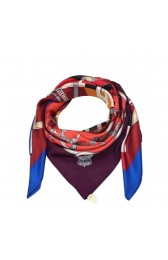 Hermes Vintage silk scarf with royal strap Mauve MG00790