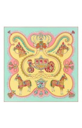 High Imitation Hermes Soufre Paperoles Silk Twill Scarf MG02431