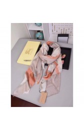 High Quality Replica Check Modal Cashmere and Silk Scarf Apricot MG00900