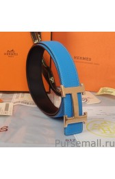 Imitation Cheap Hermes Originali imported the HR1002C Blue belt MG03034
