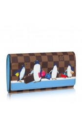 Best 1:1 Louis Vuitton Penguin Sarah Wallet Damier Ebene N64426 MG00920