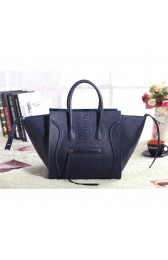 Celine Medium Phantom Bag In Dark Blue Python Leather MG04265