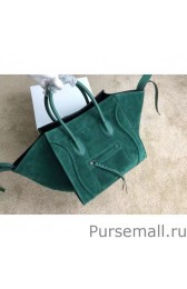 Celine Medium Phantom Bag In Green Suede Leather MG04070