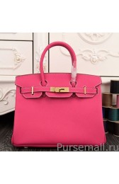 Cheap Imitation Hermes Birkin 30cm 35cm Bag In Rose Red Epsom Leather MG01083